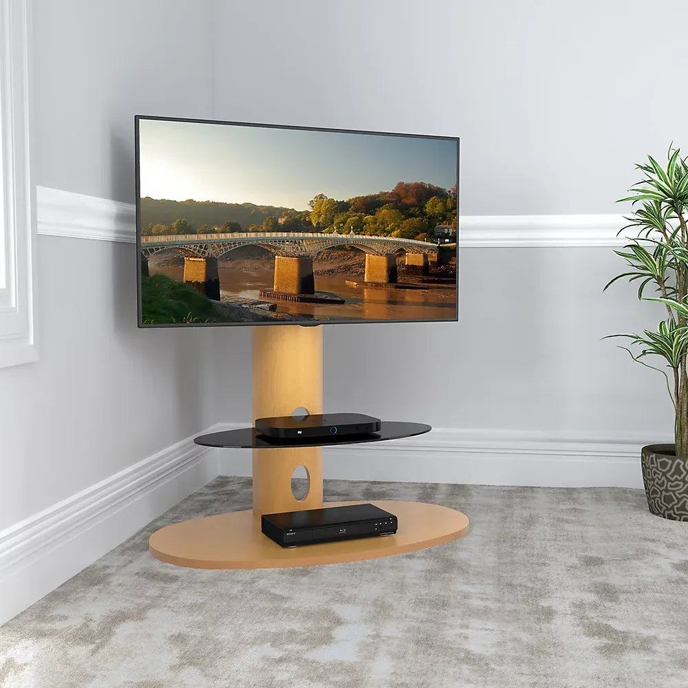 AVF Affinity Chepstow Plus Oval TV Stand for 32 65 Inch TVs-Furniture Kingdom